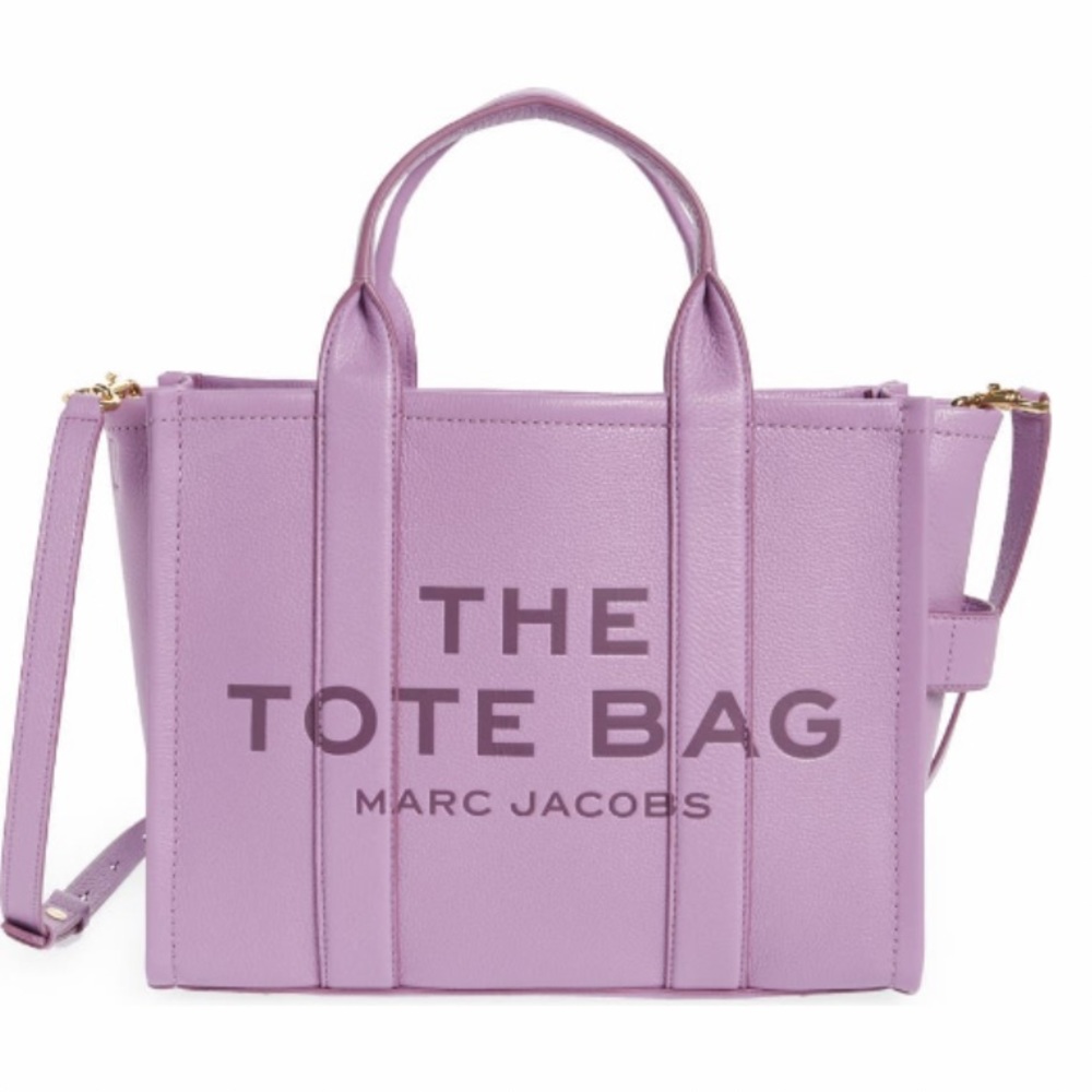 Marc Jacobs Small Leather Tote Bag in “Regal Orchid”
